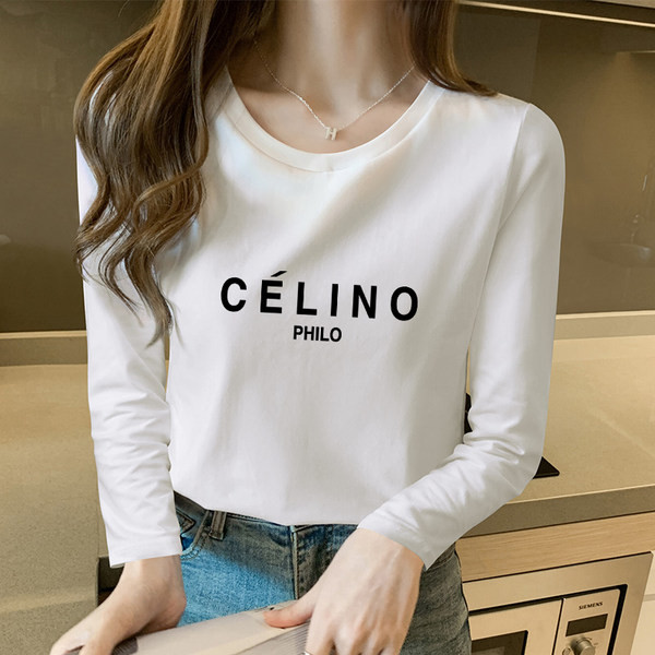 Γυναικεία βαμβακερή μπλούζα με επιγραφή σε διάφορα χρώματα