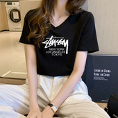 Casual βαμβακερό μπλουζάκι με επιγραφή - διαφορετικά χρώματα