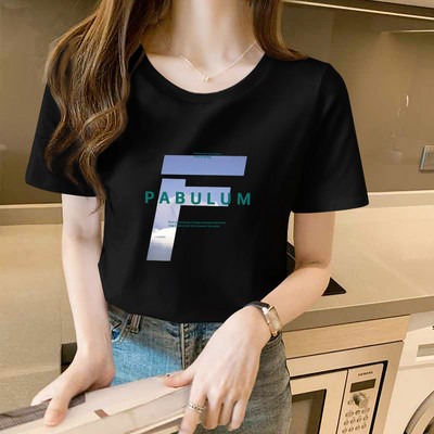 Γυναικείο casual t-shirt με στρογγυλή λαιμόκοψη και επιγραφές