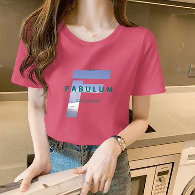 Γυναικείο casual t-shirt με στρογγυλή λαιμόκοψη και επιγραφές