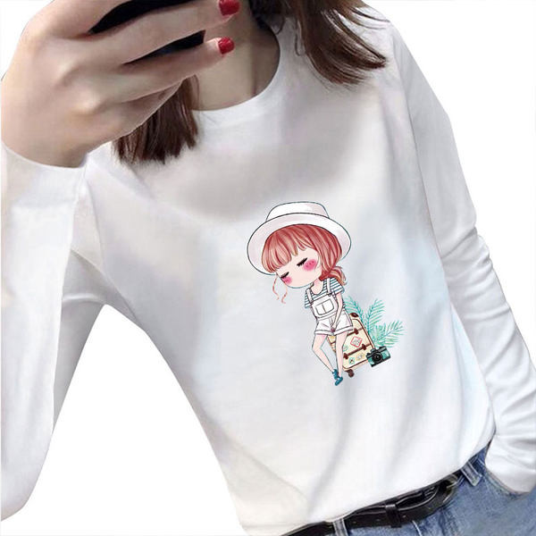 Ležerna bluza s dugim rukavima i printom