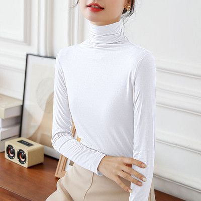 Μονόχρωμο λεπτό ζιβάνκο με μακριά μανίκια - πολλά χρώματα