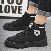 Ανδρικές χειμερινές μπότες με τραχιά σόλα