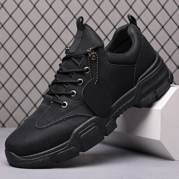 Ανδρικές μπότες φθινοπώρου-χειμερινές  από ανεστραμμένο δέρμα με χοντρή σόλα