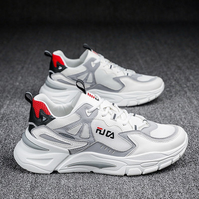 Ανδρικά sneakers με πλέγμα και κέντημα