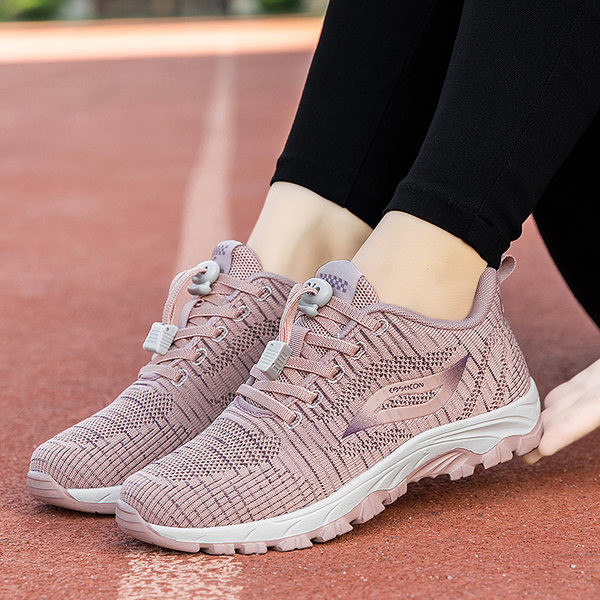 Γυναικεία sneakers από ύφασμα που αναπνέει με κορδόνια σε πολλά χρώματα