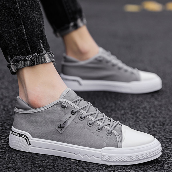 Casual ανδρικά αθλητικά παπούτσια σε γκρι και μαύρο χρώμα