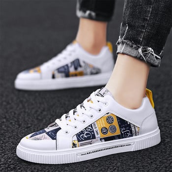 Ανδρικά και γυναικεία αθλητικά και casual sneakers με απλικέ από οικολογικό δέρμα