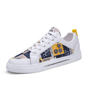 Ανδρικά και γυναικεία αθλητικά και casual sneakers με απλικέ από οικολογικό δέρμα