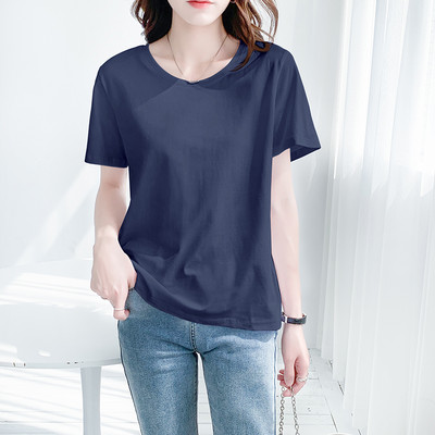 Jednobojna pamučna majica - široki model