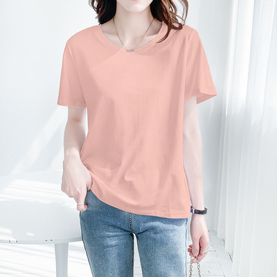 Jednobojna pamučna majica - široki model