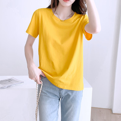 Jednobojna pamučna majica - široki model