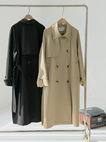 Moodne naiste mantli lühike ja pikk vööga mudel