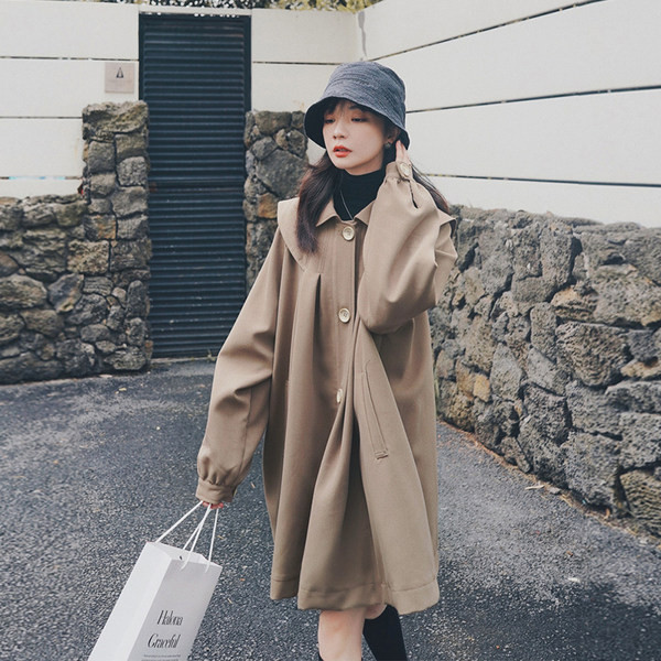 Palton lat de dama cu nasturi si buzunare in diferite culori