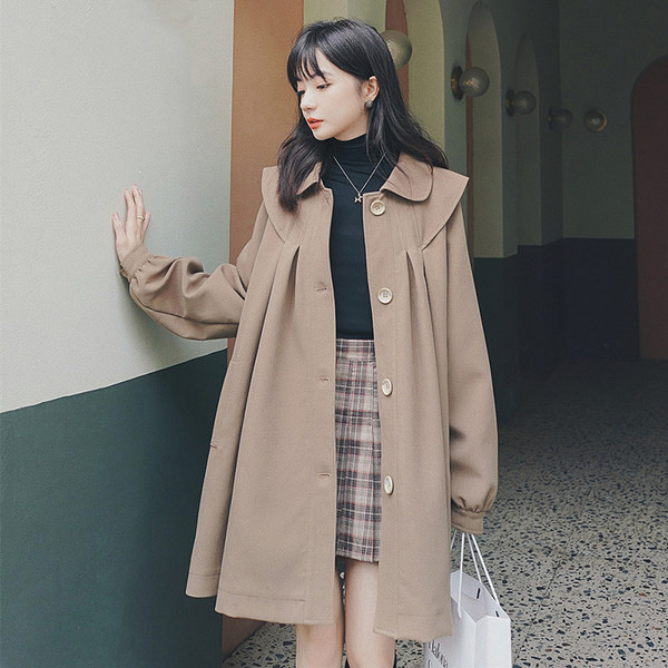 Palton lat de dama cu nasturi si buzunare in diferite culori