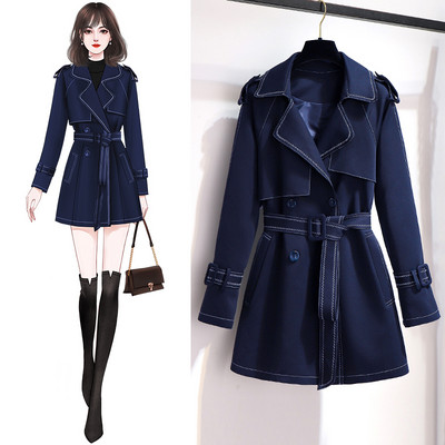 Moderan ženski kaput s vezom u dva modela