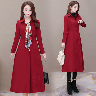 Elegantne naiste pika mantli tavaline mudel