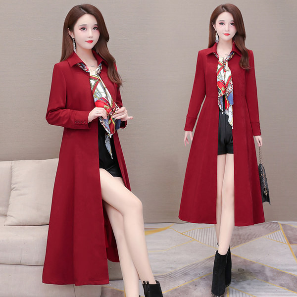 Elegantne naiste pika mantli tavaline mudel