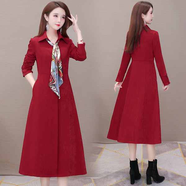 Elegantne naiste pika mantli tavaline mudel