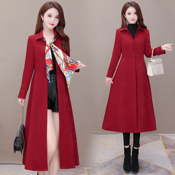 Elegantne naiste pika mantli tavaline mudel