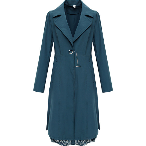 Palton de dama stilat model slim cu dantela