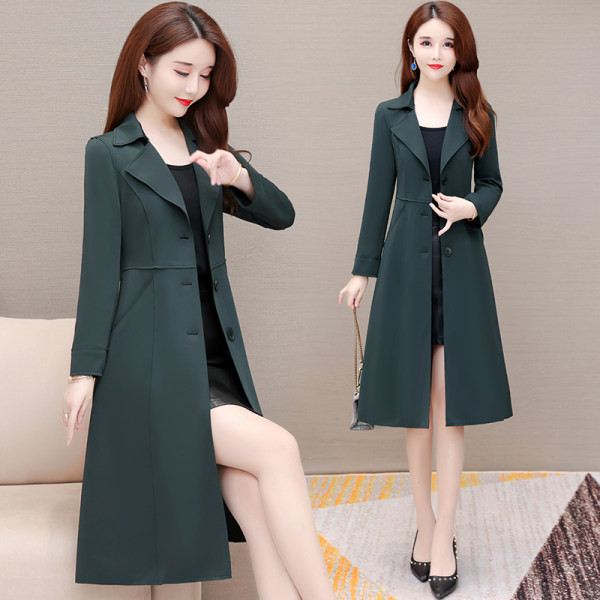 Elegantne naiste õhuke mantel spitsikaelusega