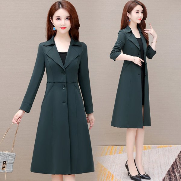 Elegantne naiste õhuke mantel spitsikaelusega