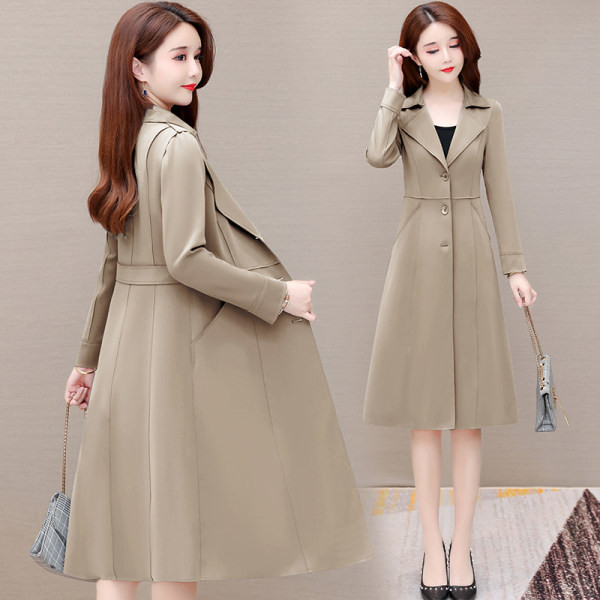 Elegantne naiste õhuke mantel spitsikaelusega