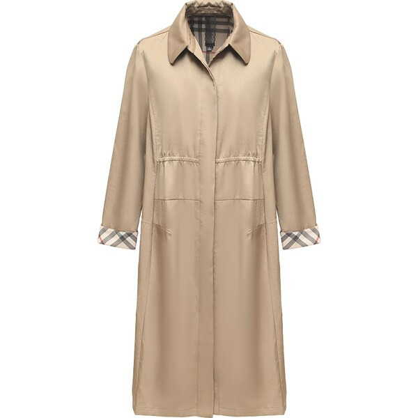 Model actual de palton subțire de damă cu nasturi și buzunare