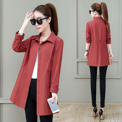 Ženski elegantni kaput u bež i ružičastoj boji