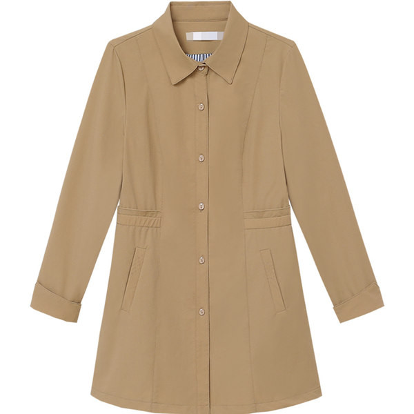 Ženski elegantni kaput u bež i ružičastoj boji