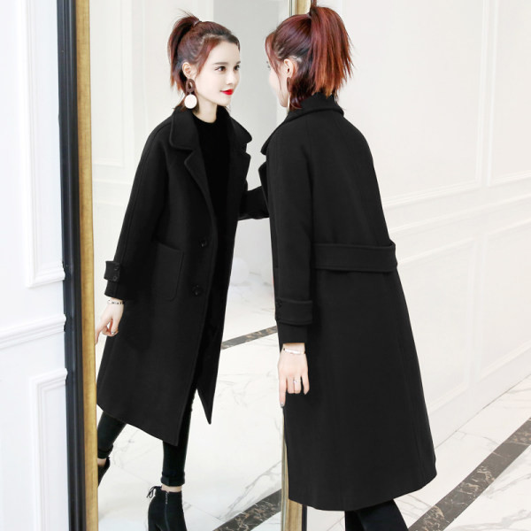 Palton lung de dama elegant cu buzunare model uni