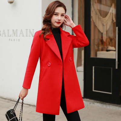 Aktualan ženski kratki kaput slim model sa džepovima