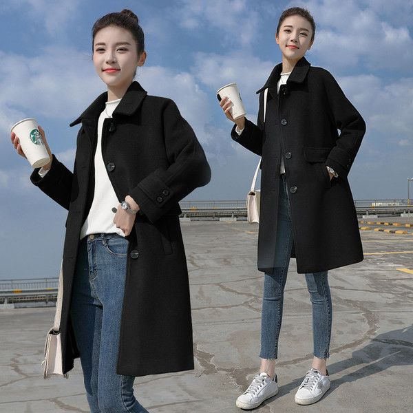 Ženski casual kaput na gumbe u tri boje