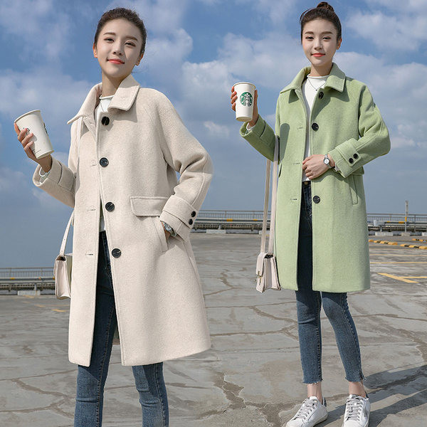 Ženski casual kaput na gumbe u tri boje