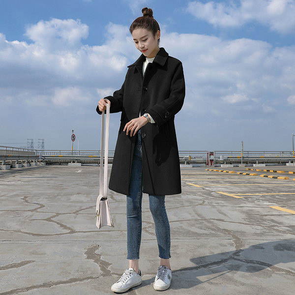 Ženski casual kaput na gumbe u tri boje