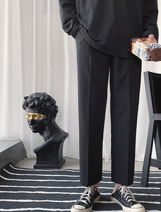 Ležerne muške ravne hlače s džepovima