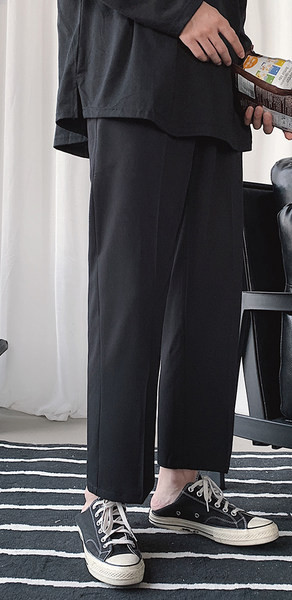 Ležerne muške ravne hlače s džepovima