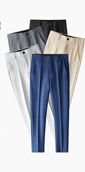 Jesenske muške hlače ravni model dužine 9/10