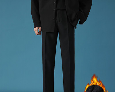 Jesenske muške hlače ravni model dužine 9/10