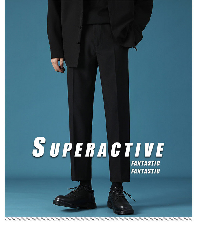 Jesenske muške hlače ravni model dužine 9/10