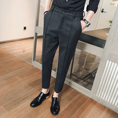 Elegantne muške hlače s džepovima - krojeni model