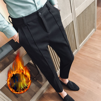 Elegantne muške hlače s džepovima - krojeni model