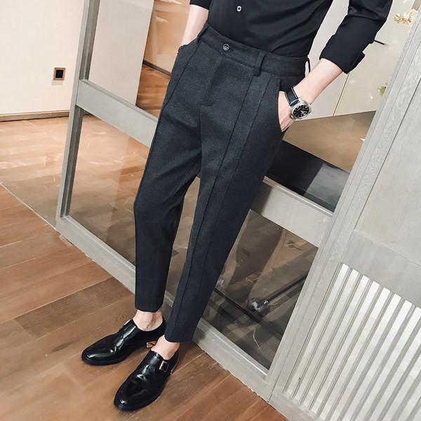 Elegantne muške hlače s džepovima - krojeni model