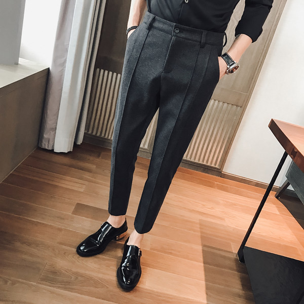 Elegantne muške hlače s džepovima - krojeni model