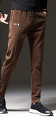 Ανδρικό παντελόνι casual με κορδόνια και έμβλημα