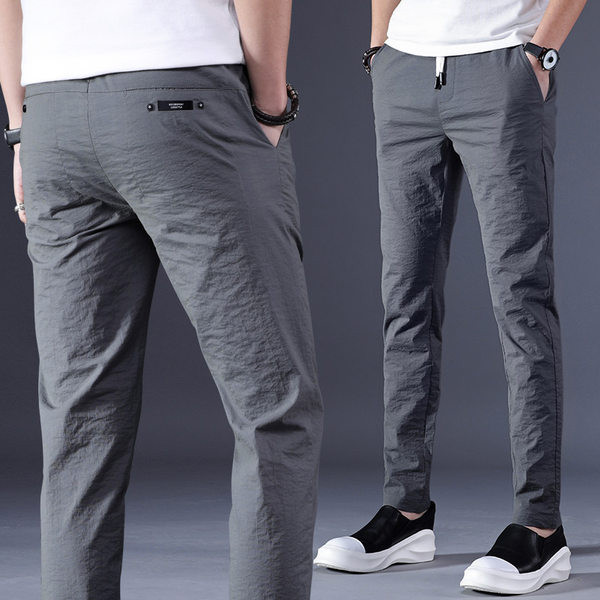 Pavasario-vasaros plonos kelnės su kišenėmis