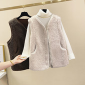 Vesta casual dama free model cu buzunare si inchidere cu fermoar