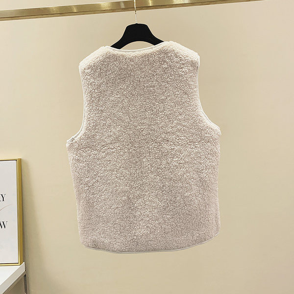 Vesta casual dama free model cu buzunare si inchidere cu fermoar