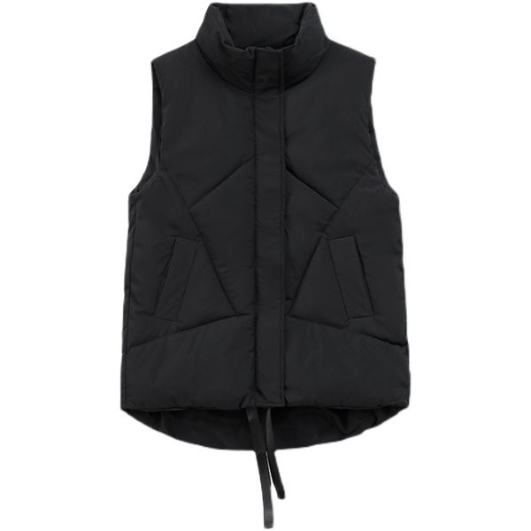 Model larg de vesta de dama cu guler si buzunare clasice